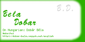 bela dobar business card
