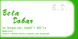 bela dobar business card